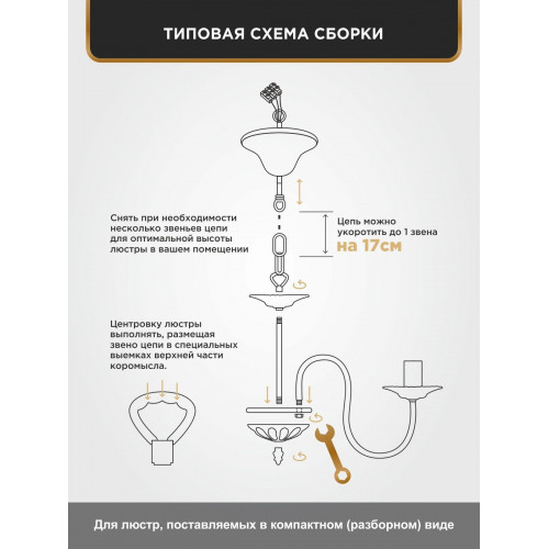 Люстра подвесная 5 ламп хрусталь Аврора S1264-5